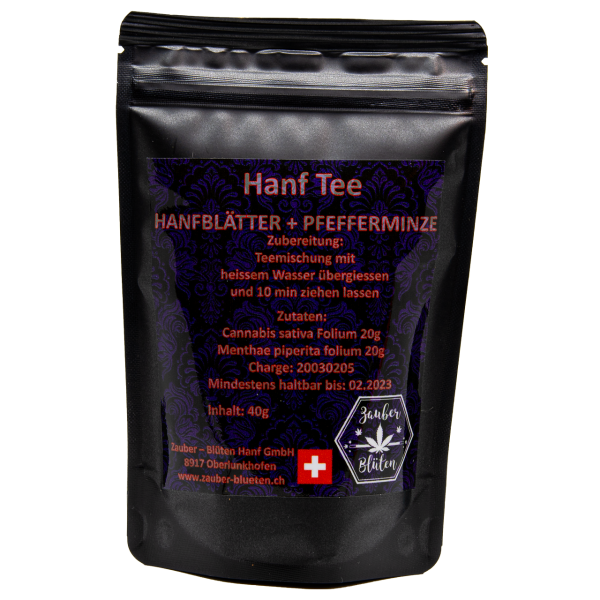 Hanftee mit Pfefferminze