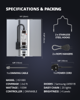 Viparspectra SX1000 LED mit Dimmer Full Spectrum